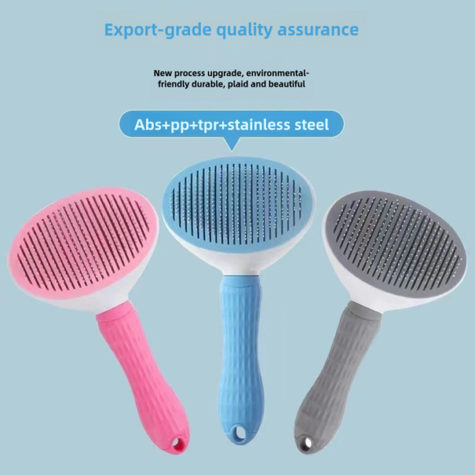 Household hair removal self-cleaning needle comb
