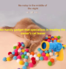 Plush ball firing gun, cat toy, silent and silent. Plush ball, elastic and bite resistant