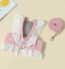Cat traction rope JK small flower adjustable anti slip chest harness pet clothes