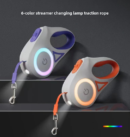 LED luminous dog leash, pet automatic traction leash, retractable dog walking leash, dog leash, dog supplies leash