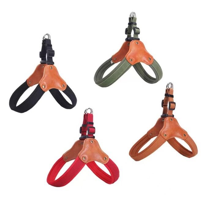 Dog leash anti slip dog walking leash adjustable dog chain saddle Y-shaped pet chest harness for large dogs