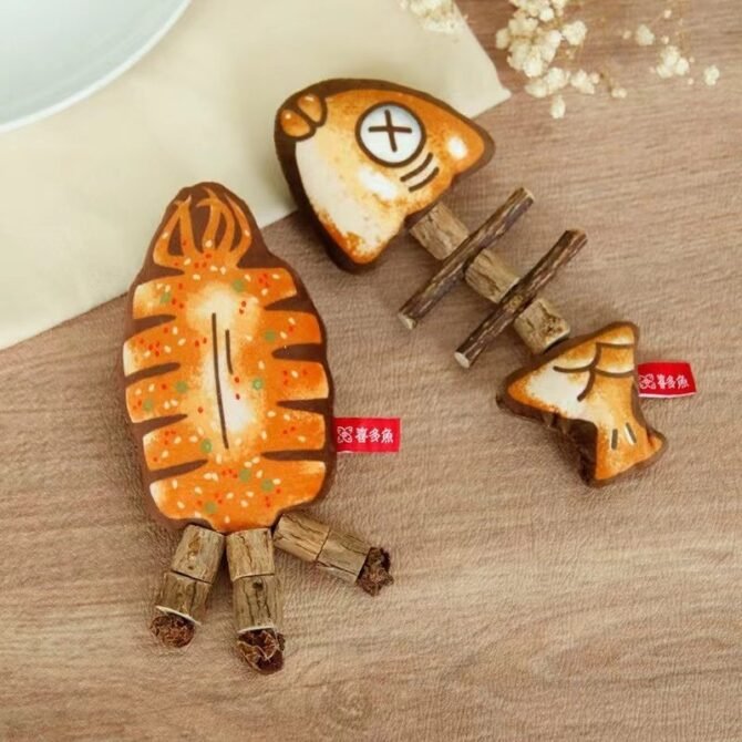 Cat toy fish bone simulation fish grinding toy