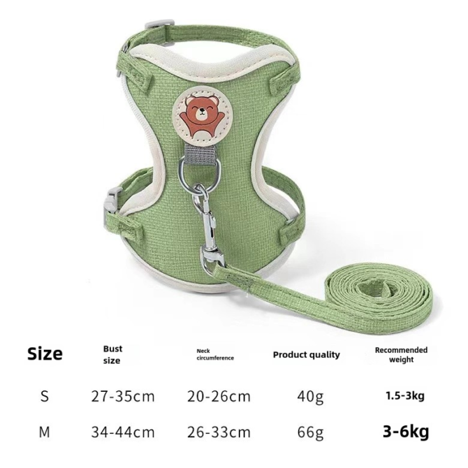 Little yellow duck, cat leash, cute dog chest harness, pet walking rope, pet supplies for outdoor activities