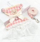 Cute teddy bear vest, pet leash to prevent escape, can be used when going out