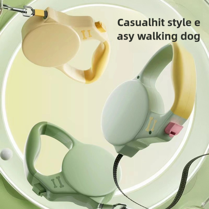 Pet leash, automatic retractable dog walking rope, small and medium-sized dog chest harness, teddy pet supplies