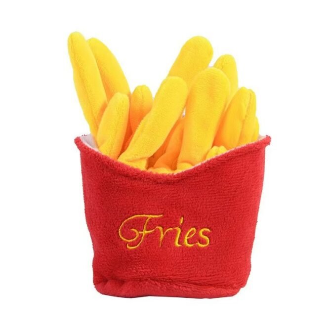 New pet toys, hamburgers, french fries, multiple plush sound toys