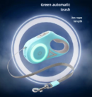 LED luminous dog leash, pet automatic traction leash, retractable dog walking leash, dog leash, dog supplies leash
