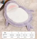 2024 new cute great white shark shaped pet bed for autumn and winter