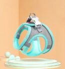Pet outdoor chest harness traction rope, high-quality reflective dog walking rope, cat traction rope