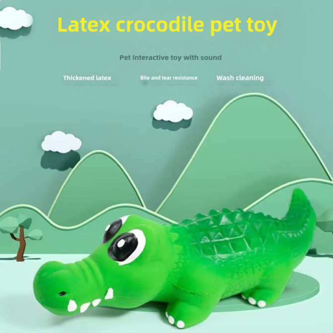 Latex sound crocodile, sound dog toy