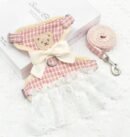 Cute teddy bear vest, pet leash to prevent escape, can be used when going out