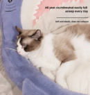 2024 new cute great white shark shaped pet bed for autumn and winter