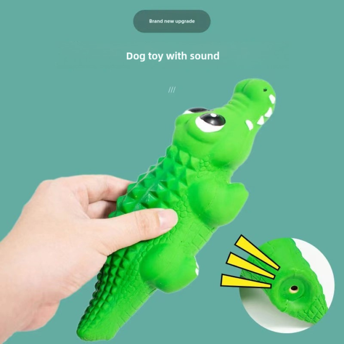 Latex sound crocodile, sound dog toy