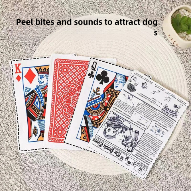 Pet paper toys, dog toys, pet voice plush toys, fruit chips, poker, bite resistant and grinding supplies