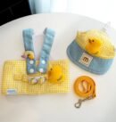 French fries appearance chest and back traction rope set, four season pet clothing, outdoor sun hat