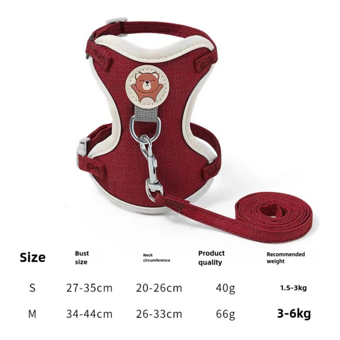 Little yellow duck, cat leash, cute dog chest harness, pet walking rope, pet supplies for outdoor activities