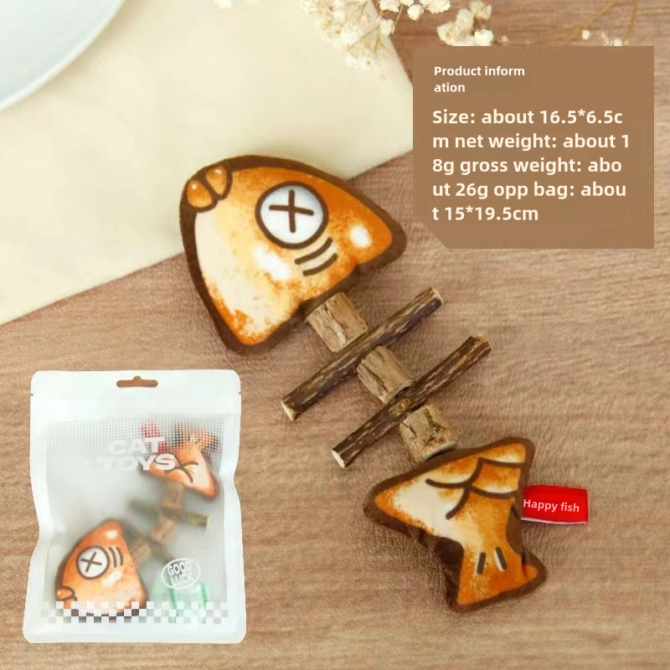 Cat toy fish bone simulation fish grinding toy