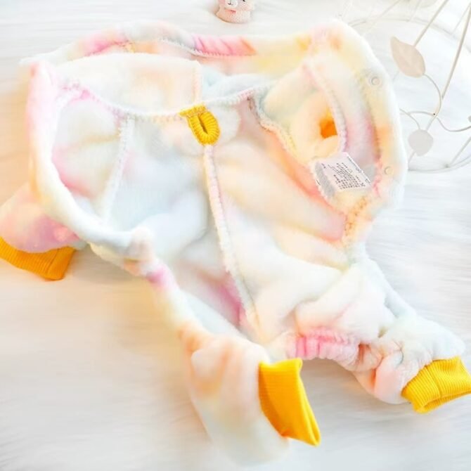 Dog clothes for autumn and winter, dazzling colorful 3D dragon transformation outfit