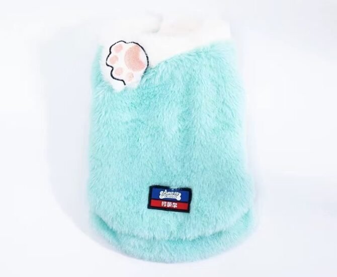 Cat and dog clothes for autumn and winter, warm and hooded pet cotton clothes