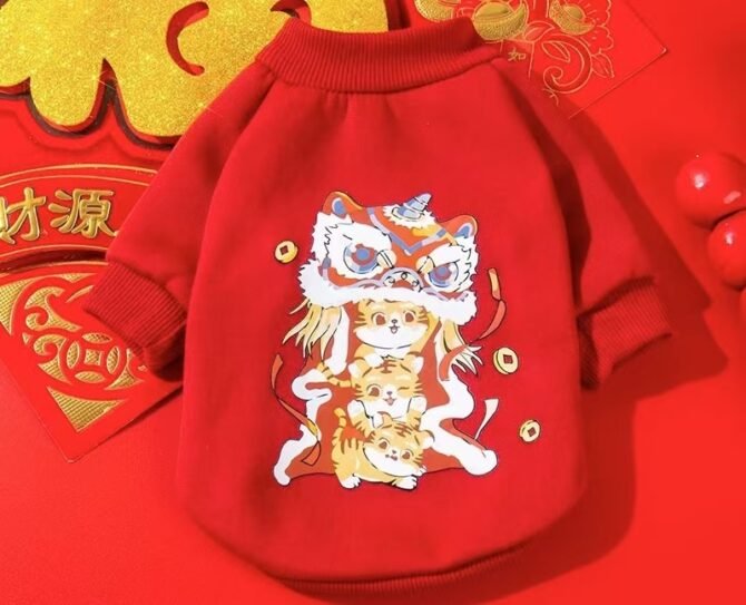 Cat and dog clothes for autumn and winter, warm and hooded pet cotton clothes