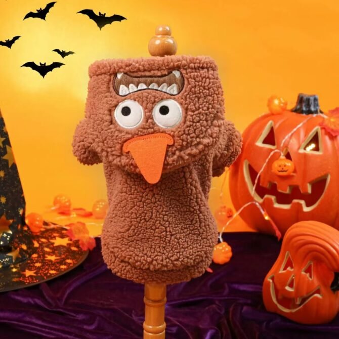 Halloween pet clothes, small dogs, autumn and winter dog hoodies