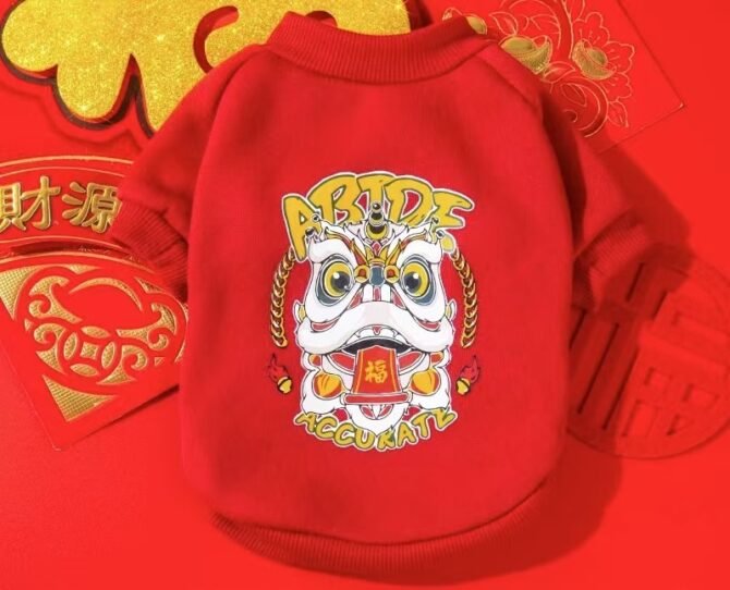 Cat and dog clothes for autumn and winter, warm and hooded pet cotton clothes
