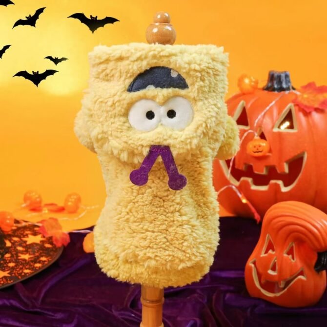 Halloween pet clothes, small dogs, autumn and winter dog hoodies